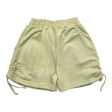 Hinnominate Solid Green Fleece Shorts For Girls
