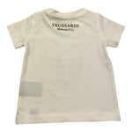 TRUSSARDI t-shirt girocollo tinta unita con stampa in contrasto Panna per Neonato TIA25075TS PANNA TRUSSARDI 