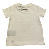 TRUSSARDI t-shirt girocollo tinta unita con stampa in contrasto Panna per Neonato TIA25075TS PANNA TRUSSARDI 