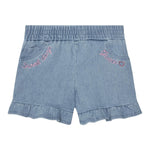 Guess Short In Denim Tinta Unita con Elastico In Vita per Neonata K5GD04D5160 AZZURRO GUESS 