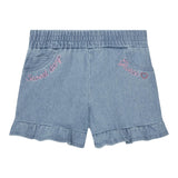 Guess Short In Denim Tinta Unita con Elastico In Vita per Neonata K5GD04D5160 AZZURRO GUESS 