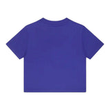 Burberry T-Shirt Crew Neck Solid Color With Blue Logo Print For Boys