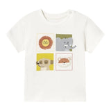 Mayoral T-Shirt Girocollo Tinta Unita con Stampa per Neonato 1056 BIANCO MAYORAL 