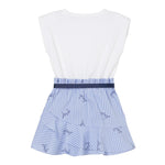 Liu Jo Abito Bicolore con Fantasia A Righe per Neonata KA5049NX BIANCO/AZZURRO LIU JO 