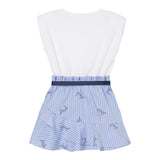 Liu Jo Abito Bicolore con Fantasia A Righe per Neonata KA5049NX BIANCO/AZZURRO LIU JO 