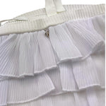 Met Top Tinta Unita con Rouches per Bambina ME291 BIANCO MET 