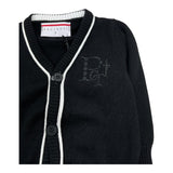 CESARE PACIOTTI cardigan tinta unita con profili in contrasto Nero per Neonato MGP5359B NERO CESARE PACIOTTI 