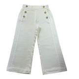Liu Jo Solid Color Trousers With Fake Buttons White For Girls