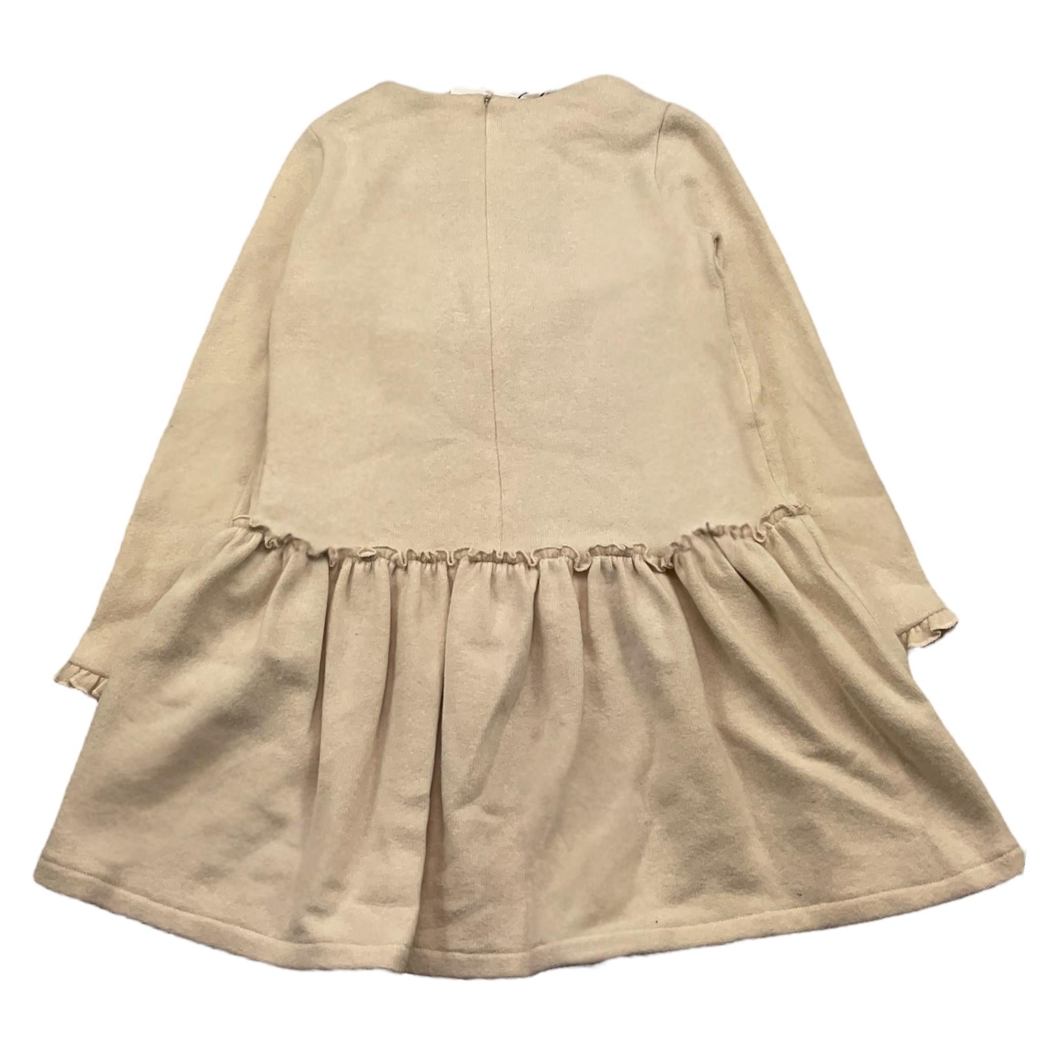 ELSY abit manica lunga tinta unita con orso Beige per Bambina 7120 BEIGE ELSY 