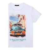Daniele Alessandrini Crewneck T-Shirt Solid Color with White Print for Children