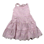 M+E' Abito Tinta Unita In Pizzo Sangallo per Bambina UE1784J ROSA M+E' 