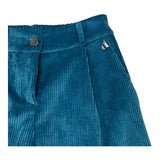 DIXIE pantalone tinta unita modello palazzo Petrolio per Bambina PHJ2062G67 PETROLIO DIXIE 