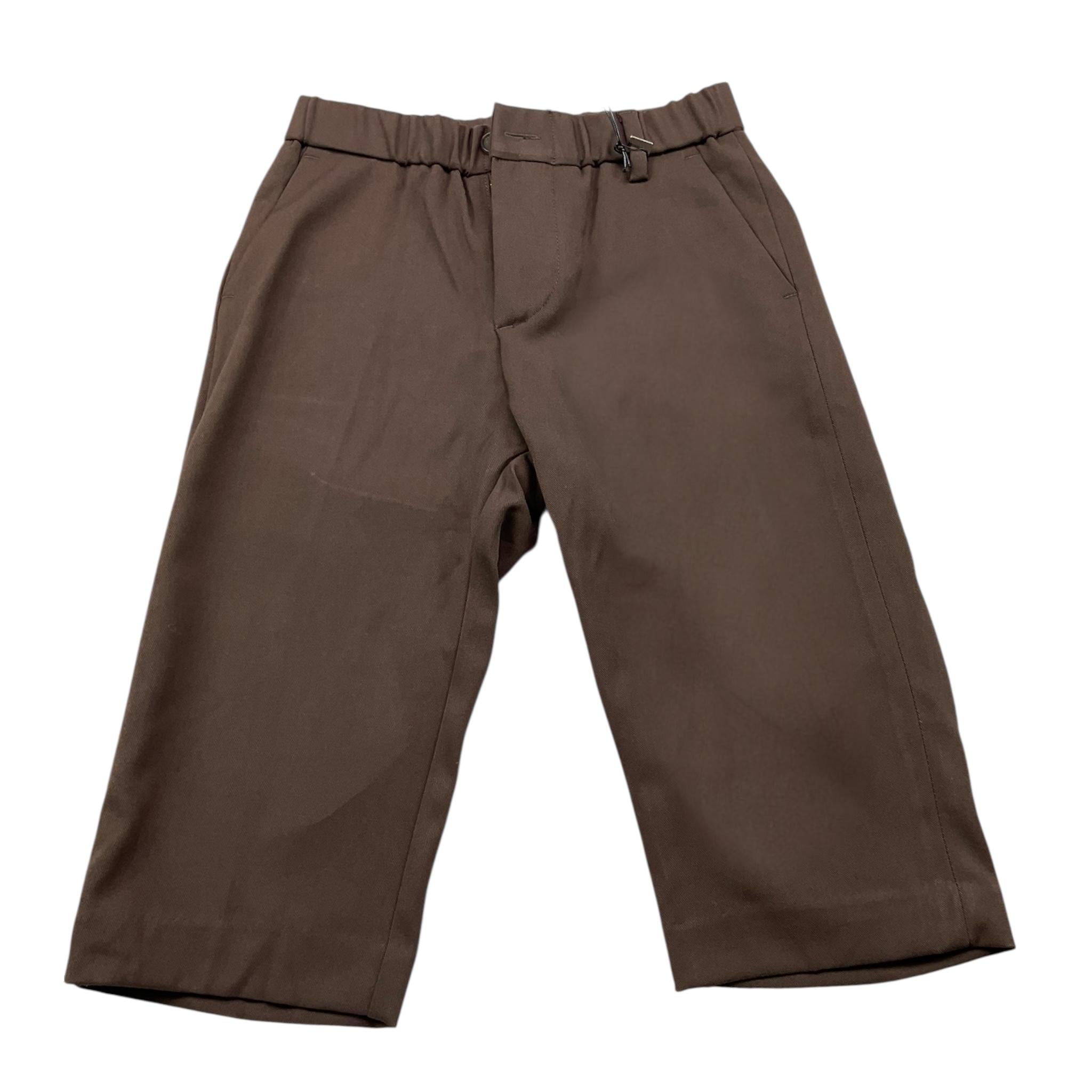 I'M BRIAN pantalone tinta unita cn elastico in vita Marrone per Bambino PA3070J MARRONE I'M BRIAN 