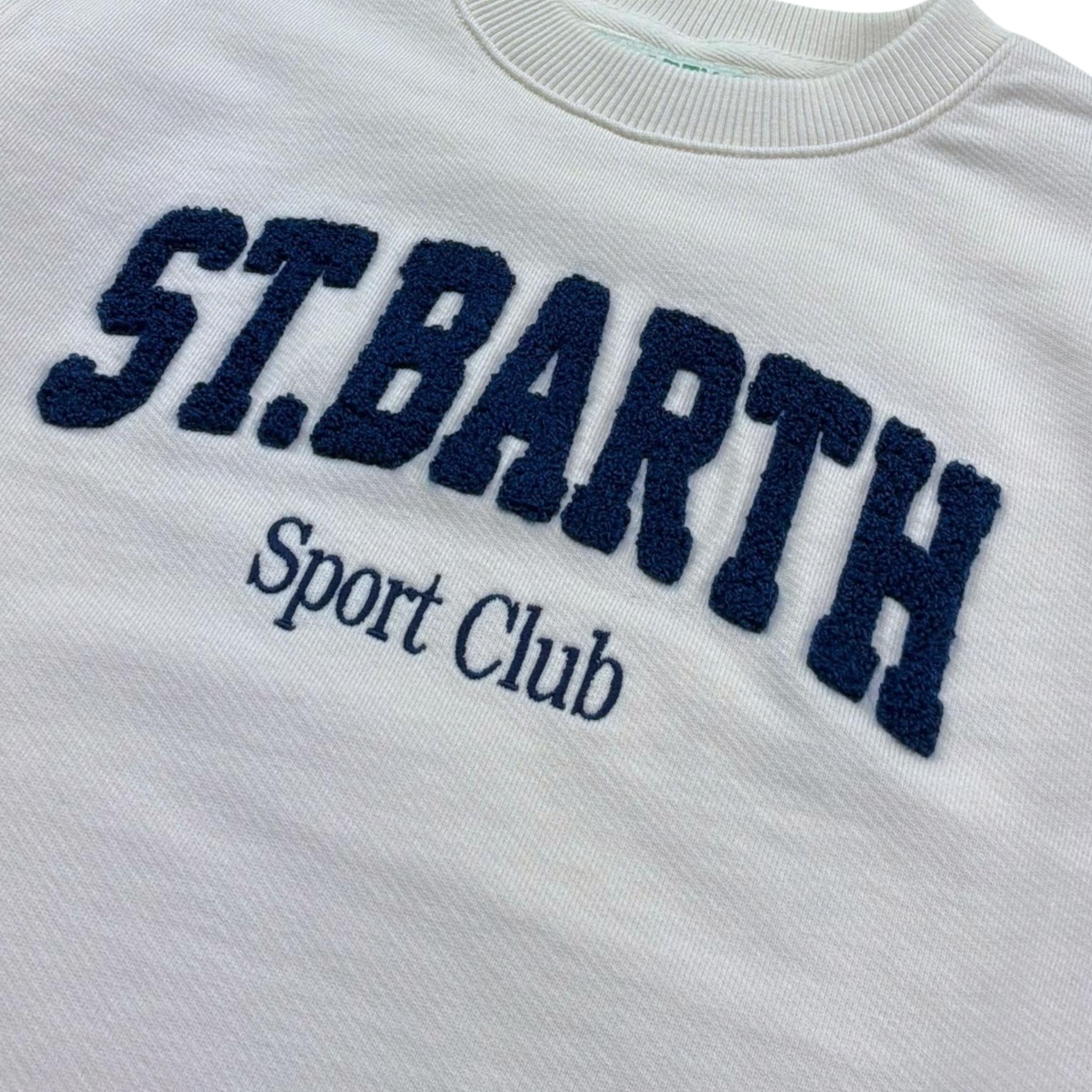 Saint Barth Felpa Girocollo Tinta Unita con Stampa per Bambino 00798L BEIGE SAINT BARTH 