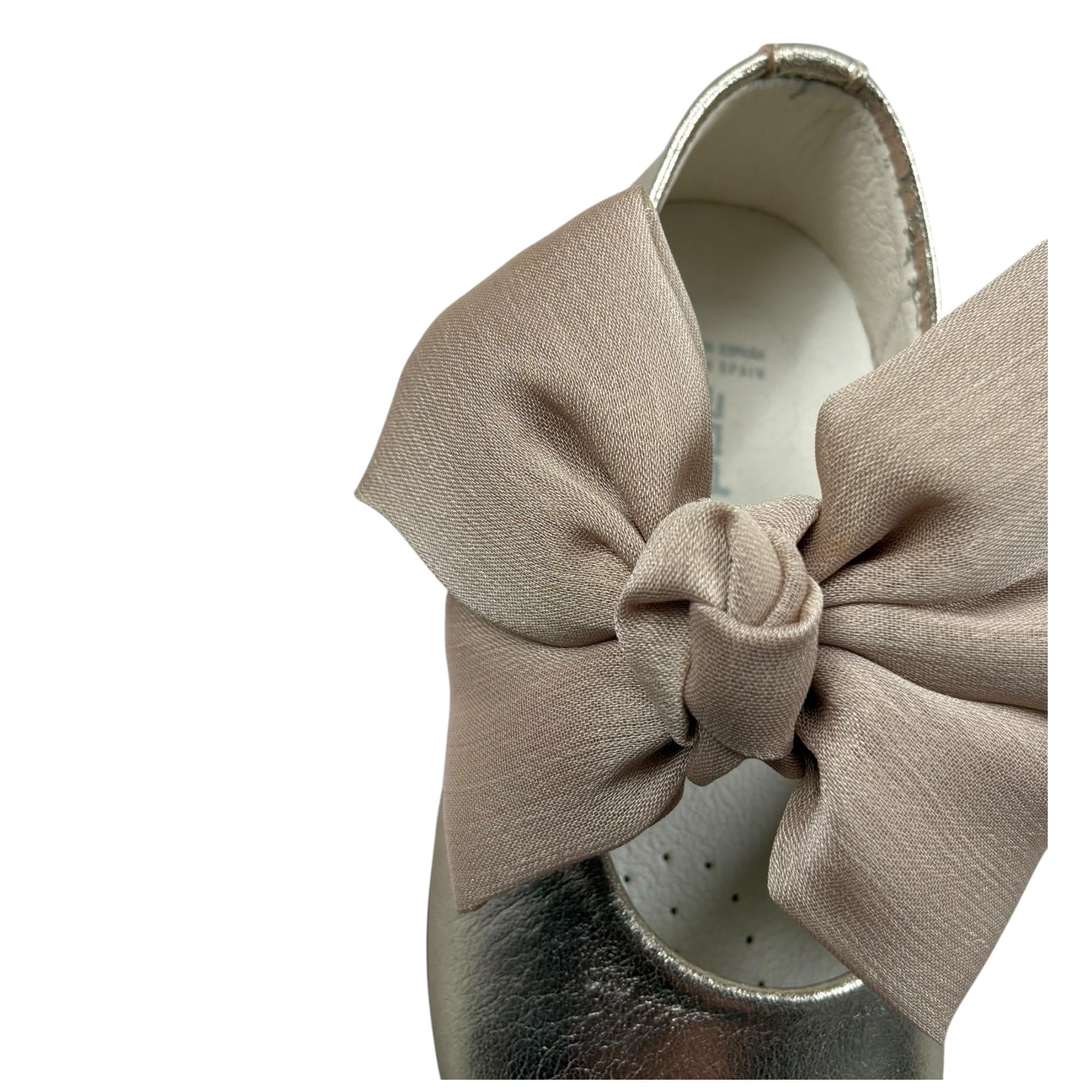 Andanines Ballerina Tinta Unita con Fiocco per Neonata 221128 ORO ANDANINES 