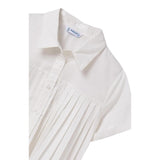 Mayoral Camicia Mezza Manica tinta unita Bianco per Bambina 6144 BIANCO MAYORAL 