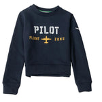 AERONAUTICA MILITARE felpa tinta unita girocollo con stampa Blu per Neonato 242FE0002AJRF758 BLU AERONAUTICA MILITARE 