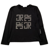 JOHN RICHMOND shirt girocollo tinta unita con stampa brillantinata Nero per Bambina RGA25182TS NERO JOHN RICHMOND 