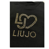 Liu Jo Shirt Tinta Unita Girocollo con Brillantini per Neonata KF4029X NERO LIU JO 