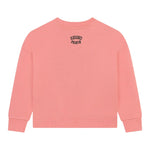 KENZO felpa chiusa girocollo tinta unita con stampa Rosa per Bambina K60692J ROSA KENZO 
