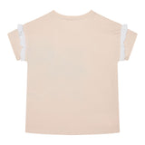 Guess T-Shirt Girocollo Tinta Unita con Stampa per Bambina K5RI12K6YW4XXJ ROSA GUESS 