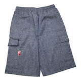 Kejo Solid Color Bermuda Shorts With Elastic Waist Blue For Boys
