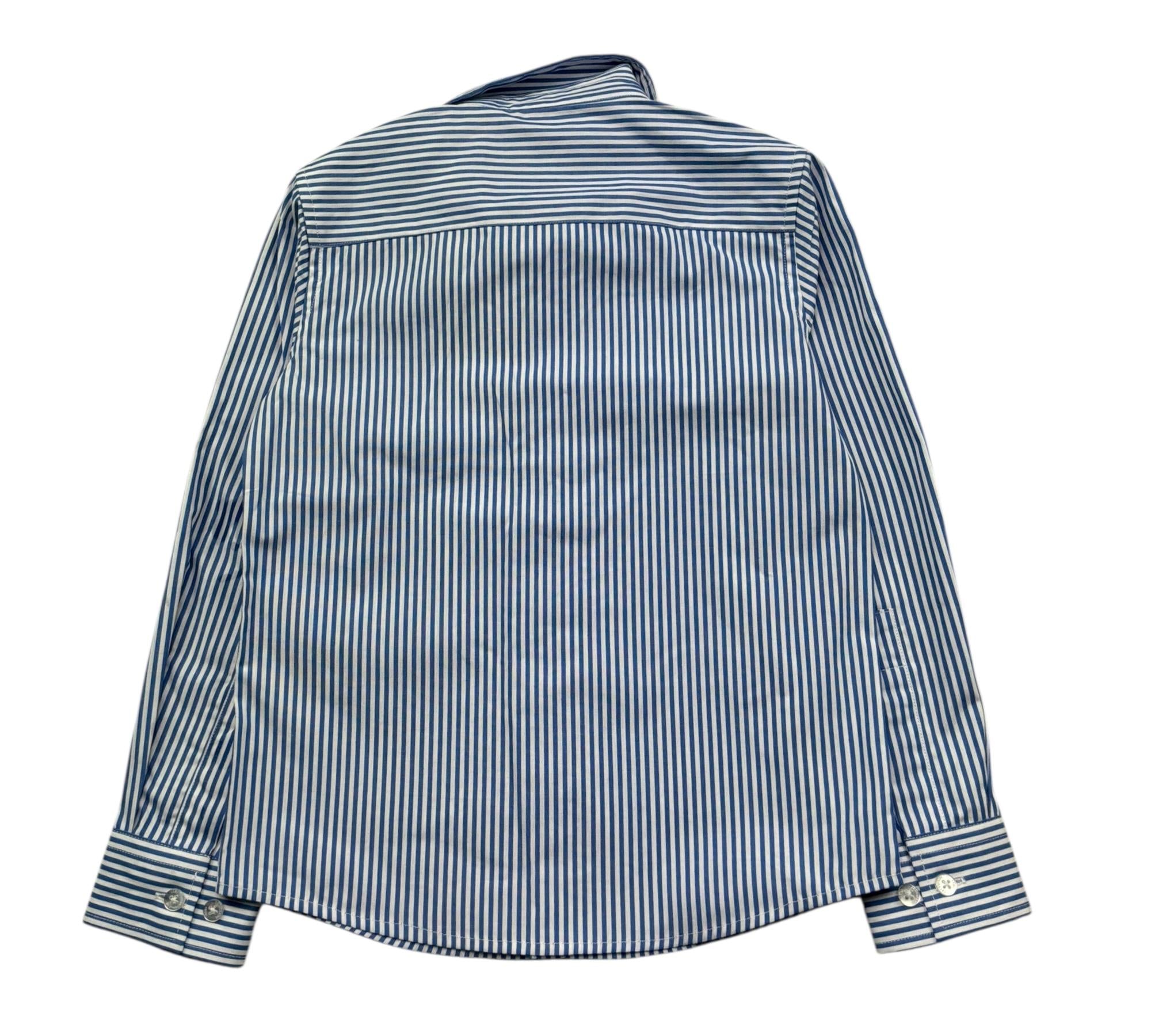 Trussardi Camicia Manica Lunga Fantasia A Righe per Bambino TBP26034CA BIANCO/BLU TRUSSARDI 