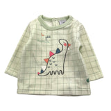 YATSI BABY maglia in velluto tinta unita con stampa Verde per Neonato 24200209 VERDE YATSI BABY 