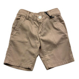 Emanuel Pris Solid Color Bermuda Shorts With Elastic Waist Beige For Newborn