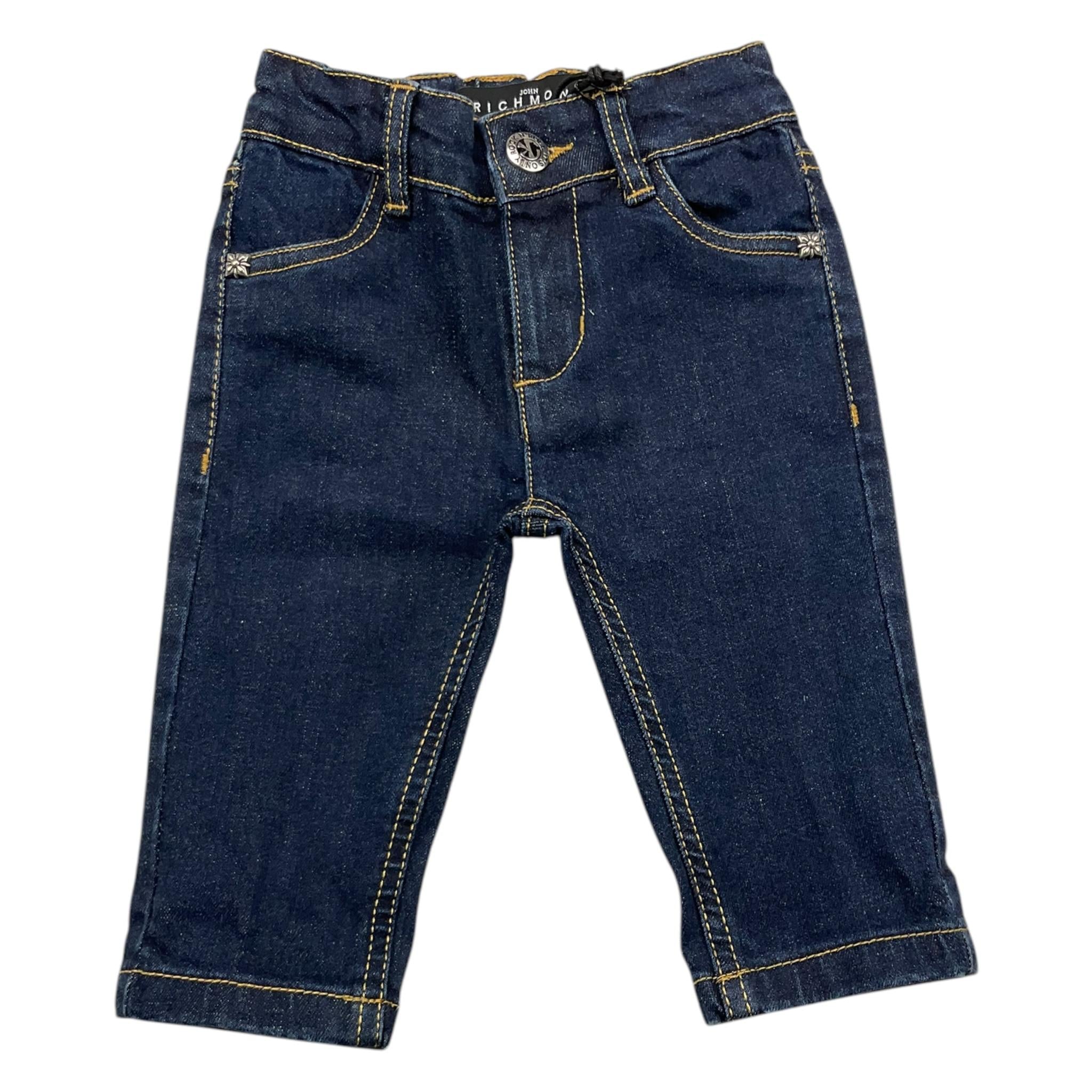 JOHN RICHMOND jeans tinta unita con elastico in vita Blu per Neonato RIA25081JE BLU JOHN RICHMOND 