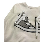 M+E' maglia girocollo tinta unita con stampa scarpe Bianco per Neonata UEM0460 BIANCO M+E' 