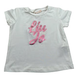 Liu Jo Tshirt Girocollo tinta unita con Stampa Bianco per Neonata KA4011 BIANCO LIU JO 