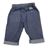 Daniele Alessandrini Plain Trousers With Blue Polka Dot Pattern For Newborn