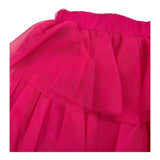 M+E' Solid Color Skirt with Tulle and Elastic Waist Fuchsia for Baby Girl