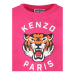 Kenzo T-Shirt Girocollo Tinta Unita con Stampa per Bambina K61054 ROSA KENZO 