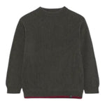 FAY maglia tinta unita girocollo con profili in contrasto Verde per Neonato FV9P00N VERDE FAY 