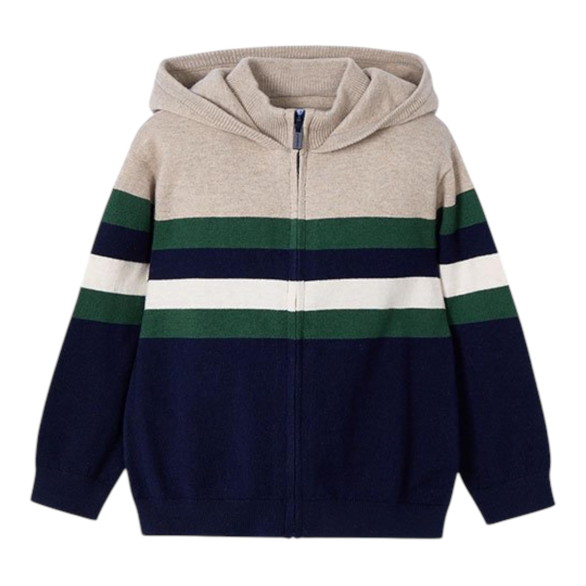 MAYORAL maglia triclore con zip e cappucci Verde per Bambino 4349 VERDE MAYORAL 