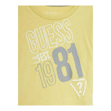 GUESS shirt girocollo tinta unita con stampa in contrasto Giallo per Neonato N4BI18I3Z14N GIALLO GUESS 