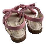 Florens The Little Solid Color Sandals With Pink Bow For Baby Girl