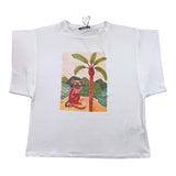 Fun &amp; Fun Plain Print T-Shirt White For Girls
