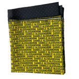Daniele Alessandrini Two-Tone Printed Scarf Black/Yellow For Children