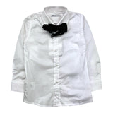 Shako' Long Sleeve Solid Color Shirt With White Bow Tie For Baby