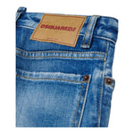 Dsquared2 Jeans Tinta Unita con Tasche per Bambino DQ2241 BLU DSQUARED2 