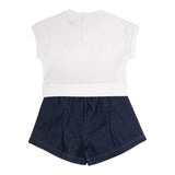Karl Lagerfeld 2 Piece Set T-Shirt-Short Two-Tone White/Blue For Baby Girls