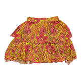 4Giveness Solid Color Shirt-Skirt Set With Fuchsia Print For Girls