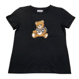 MOSCHINO t-shirt tinta unita girocollo con stampa Nero per Bambina HCM06K NERO MOSCHINO 