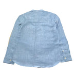 Woolrich Camicia Tinta Unita con Collo Coreano per Bambino SI0065 AZZURRO WOOLRICH 