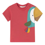Mayoral T-Shirt Girocollo tinta unita con Stampa In Contrasto Rosso per Neonato 10377 ROSSO MAYORAL 