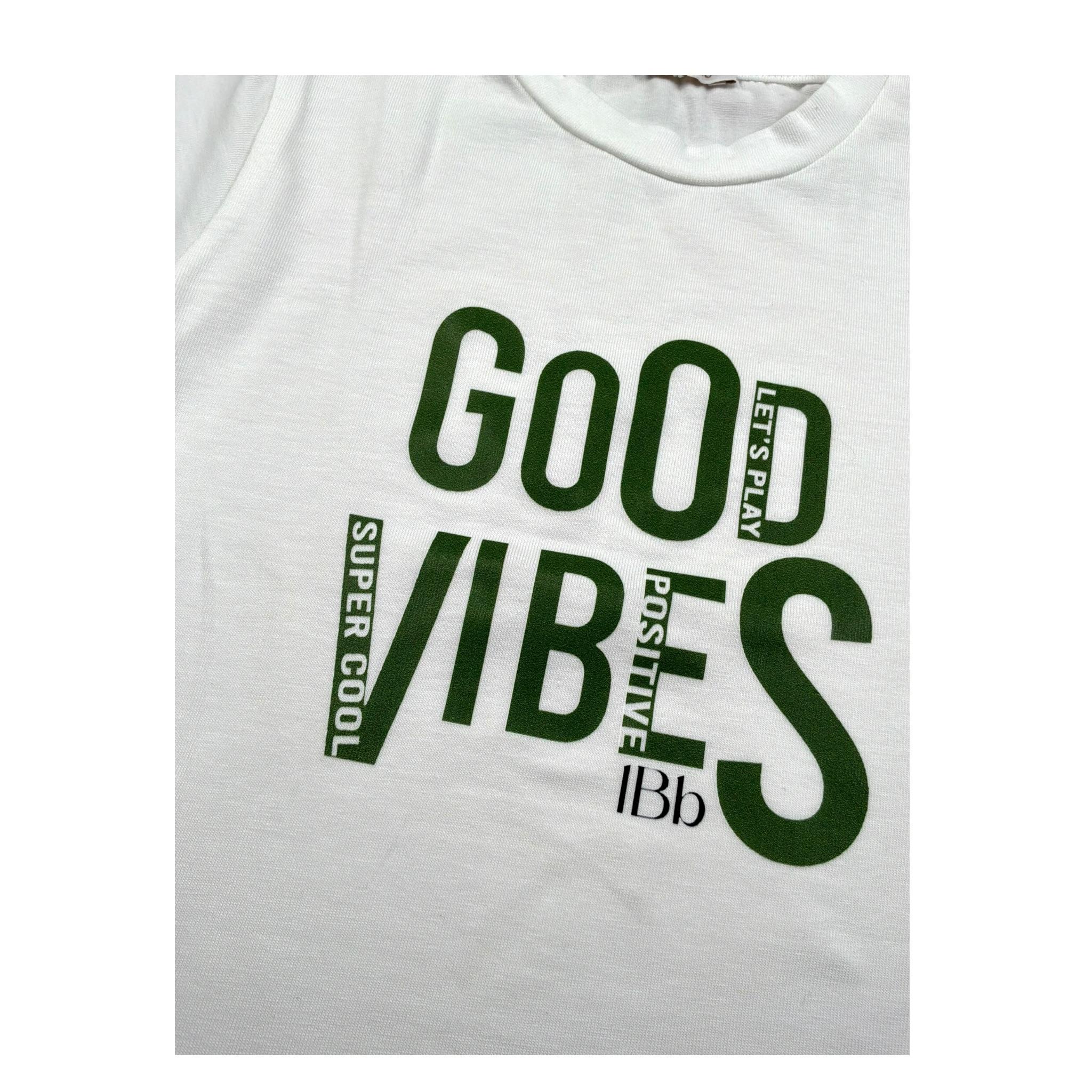 Le Bebe T-Shirt Girocollo Tinta Unita con Stampa per Bambino LBB5028 BIANCO LE BEBE 