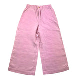 Ralph Lauren Solid Color Palazzo Pants With Elastic Waist Pink For Girls